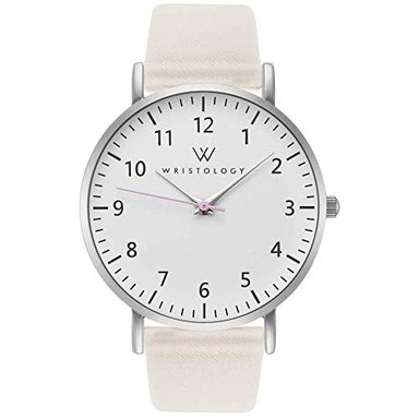 RELOJ WRISTOLOGY MUJER ANÁLOGO OLIVIA NÚMEROS CARA GRANDE FÁCIL LEER SEGUNDA MANO CORREA PIEL