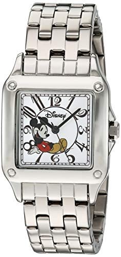 RELOJ DISNEY MUJER ANÁLOGO MICKEY MOUSE CUARZO CORREA PLATEADO 18 51107-3-A-1 ACERO INOXIDABLE