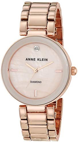 ANNE KLEIN - RELOJ DE PULSERA CON DETALLES DE DIAMANTES PARA MUJER