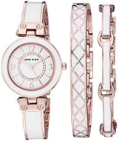 SET RELOJ ANNE KLEIN MUJER CRISTALES SWAROVSKI + PULSERAS
