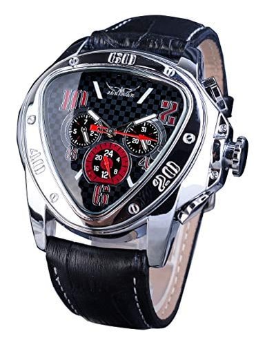 RELOJ GLOBAL SHOPEX HOMBRE AUTOMÁTICO JARAGAR FASHION SPORT TRIÁNGULO RACING DESIGN