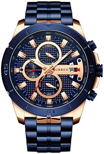 RELOJ GLOBAL SHOPEX HOMBRE ANÁLOGO AZUL ACERO INOXIDABLE CUARZO