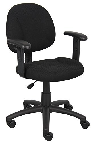 SILLA SIN APOYA BRAZOS PARA UNA POSTURA PERFECTA TELA DELUXE COLOR AZUL DE BOSS OFFICE PRODUCTS  POLIPROPILENO NEGRO