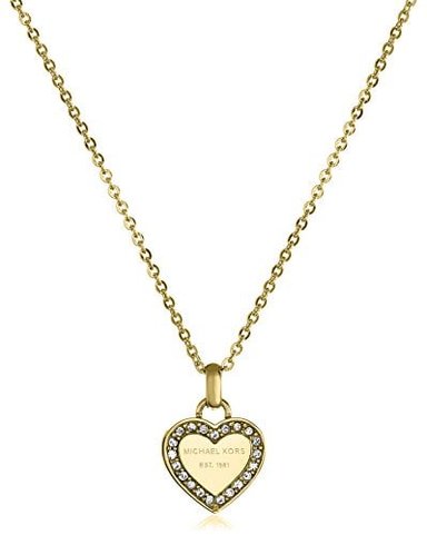 MICHAEL KORS COLLAR CON COLGANTE DE CORAZÓN CON LOGOTIPO
