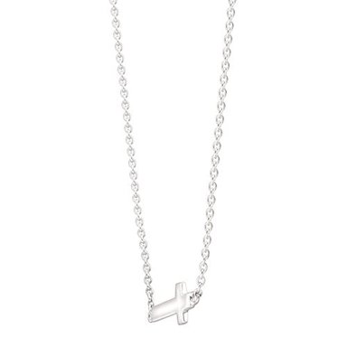 COLLAR SILPADA INV-1VKL PLATA DE LEY CON COLGANTE CRUZ HORIZONTAL 16.0IN - 2