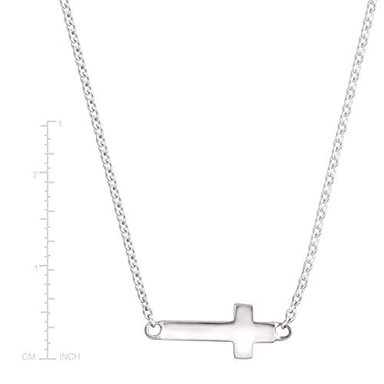 COLLAR SILPADA INV-1VKL PLATA DE LEY CON COLGANTE CRUZ HORIZONTAL 16.0IN - 5