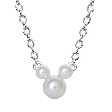 COLLAR CON PIEDRA DE NACIMIENTO DE MICKEY MOUSE CON PLACA DE PLATA DE DISNEY 45