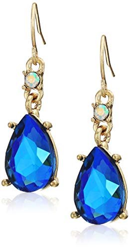 BETSEY JOHNSON JEWELRY PENDIENTES DE GOTA DE PIEDRA PARA MUJER AZUL TALLA ÚNICA