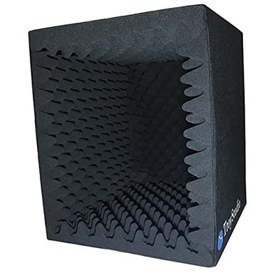 TROYSTUDIO CAJA DE GRABACIÓN DE SONIDO PORTÁTIL PARA CABINA VOCAL FILTRO DE REFLEXIÓN Y AISLAMIENTO DE MICRÓFONO