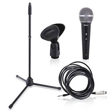 KIT DE MICRÓFONO DINÁMICO DE MANO PROFESIONAL MICRÓFONO CON CABLE VOCAL UNIDIRECCIONAL CON BOLSA DE TRANSPORTE SOPORTE