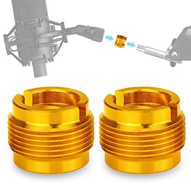 YOUSHARES 2 ADAPTADORES PARA SOPORTE DE MICRÓFONO ADAPTADOR DE ROSCA DE TORNILLO DE BRAZO DE 5/8' MACHO A 3/8' HEMBRA