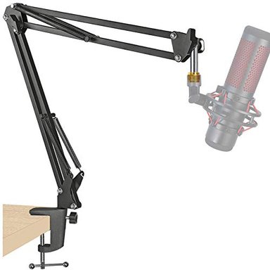 SOPORTE DE MICRÓFONO GLOBAL SHOPEX QUADCAST CON BRAZO PLUMA SUSPENSIÓN AJUSTABLE PARA HYPERX QUADCAST QUADCAST S MICRÓFONO