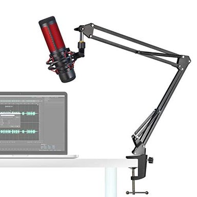 SOPORTE DE MICRÓFONO GLOBAL SHOPEX QUADCAST CON BRAZO PLUMA SUSPENSIÓN AJUSTABLE PARA HYPERX QUADCAST QUADCAST S MICRÓFONO - 2