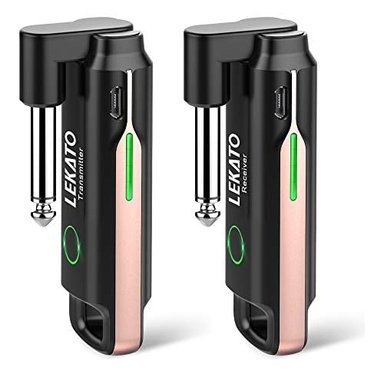 ACCESORIO AUDIO GLOBAL SHOPEX LEKATO SISTEMA GUITARRA INALAMBRICO UHF TRANSMISOR RECEPTOR 70 CANALES RECARGABLE DIGITAL