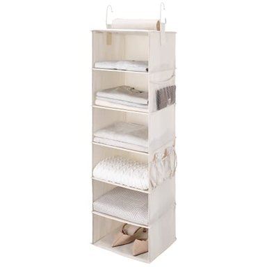 ORGANIZADOR GLOBAL SHOPEX MULTICOLOR BLANCO BEIGE STORAGEWORKS ARMARIO COLGANTE 6 ESTANTES COLGANTES TELA MEZCLA