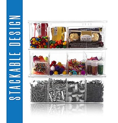 SET 3 BOLSAS TÉ GLOBAL SHOPEX UTOPIA HOME ORGANIZADOR APILABLE BOLSAS TÉ CON TAPA SUPERIOR TRANSPARENTE - 4