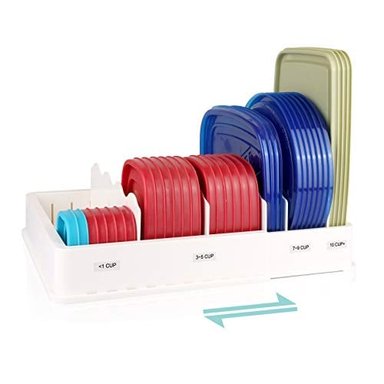 ORGANIZADOR GLOBAL SHOPEX MULTICOLOR EXPANDIBLE SWOMMOLY TAPAS CONTENEDORES ALIMENTOS CON 6 DIVISORES AJUSTABLES 30 ETIQUETAS