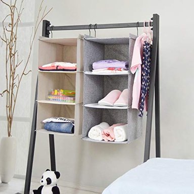 DONYECO ORGANIZADOR DE ARMARIO PARA COLGAR FÁCIL DE MONTAR PLEGABLE 3 ESTANTES ARMARIO DE CAMPER ARMARIO PARA COLGAR - 3