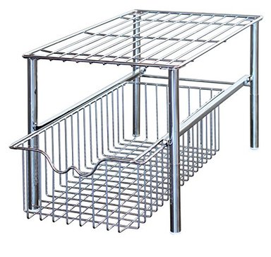 CESTO DESLIZANTE CON CAJÓN DECOBROS APILABLE PARA EL CLÓSET DE BAÑO Y PARA COLOCAR BAJO EL LAVABO