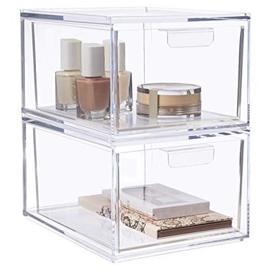 ORGANIZADOR GLOBAL SHOPEX TRANSPARENTE COSMETICOS STORI AUDREY APILABLE CAJONES 4-1/2 ALTO JUEGO 2