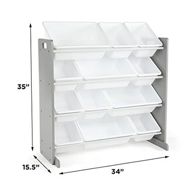 HUMBLE CREW KIDS ORGANIZADOR DE JUGUETES PARA NIÑOS COLOR GRIS Y BLANCO - 3