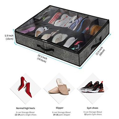 ORGANIZADOR GLOBAL SHOPEX MULTICOLOR ONLYEASY PLEGABLE Y TRANSPIRABLE VENTANA GRANDE TRANSPARENTE EL HOGAR BOLSAS ALMACENAMIENTO - 2