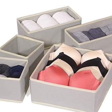DIOMMELL 12 CAJAS DE ALMACENAMIENTO DE TELA PLEGABLES ARMARIO CAJÓN ORGANIZADOR CESTAS DE TELA CONTENEDORES - 2