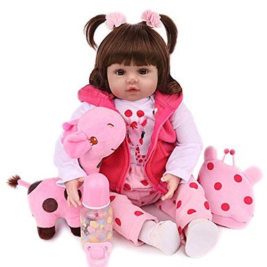 CAREX REBORN BABY DOLLS MUÑECA REBORN GIRL DE 18.0IN PESADA REALISTA CON SUAVE SILICONA CUERPO REGALO SET PARA NIÑOS