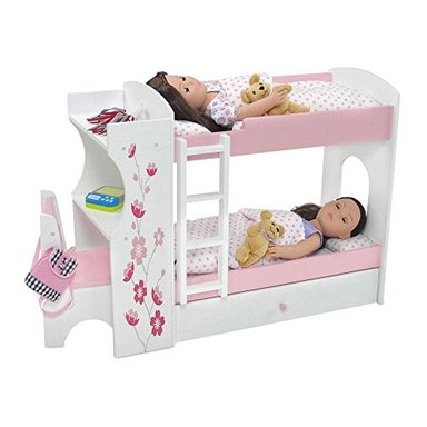 EMILY ROSE18' MUÑECA CAMA MUEBLES  18' MUÑECA LITERA Y ESCRITORIO COMBINADO INCLUYE ROPA DE CAMA DE MUÑECA - 4