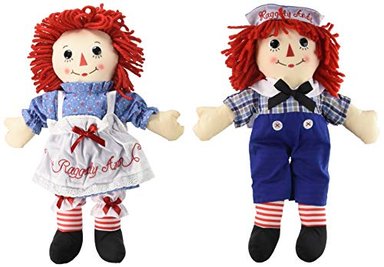 PAQUETE DE 2 MUÑECAS AURORA GRANDE 16.0IN CLASSIC RAGGEDY ANN Y RAGGEDY ANDY