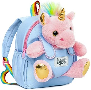 MOCHILA GLOBAL SHOPEX MULTICOLOR NATURALLY NIÑOS PEQUEÑOS CON ANIMALES PELUCHE REGALOS PEQUEÑO