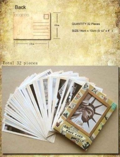 JUEGO DE 32 TARJETAS POSTALES DE VIAJE ANTIGUAS DXHYCC VINTAGE RETRO PARA COLECCIONAR - 4