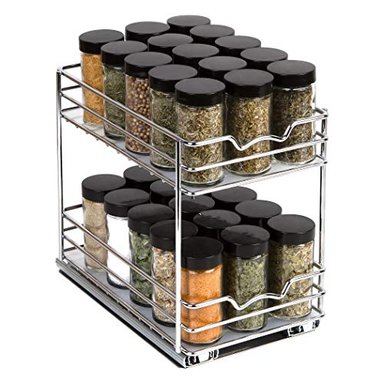 ORGANIZADOR DE ESPECIAS EXTRAÍBLE PARA GABINETE RESISTENTE DESLIZANTE DOBLE ESTANTE DE 6.0IN DE ANCHO PARA ARMARIOS
