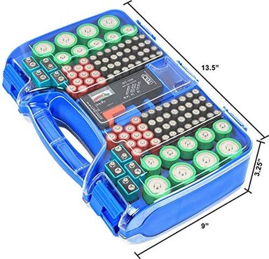 ESTUCHE DE ALMACENAMIENTO CON TAPA TRANSPARENTE PARA BATERÍAS THE BATTERY ORGANIZER - 4
