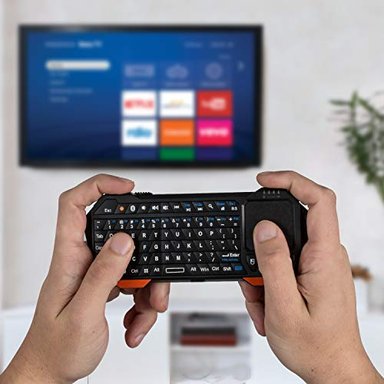 ACCESORIO CÓMPUTO GLOBAL SHOPEX FOSMON MINI CONTROLADOR TECLADO INALAMBRICO PORTATIL LIGERO QWERTY PANEL TACTIL INTEGRADO - 2