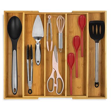 ORGANIZADOR GLOBAL SHOPEX BAMBÚ MULTICOLOR RMR HOME CAJONES CUBIERTOS CAJONES COCINA EXTENSIBLE