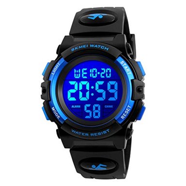 RELOJ GLOBAL SHOPEX UNISEX DIGITAL KIDS OUTDOOR SPORTS 50M WATERPROOF ELECTRONIC ALARM CLOCK 45627 H STOPWATCH CALENDAR BOY GIRL