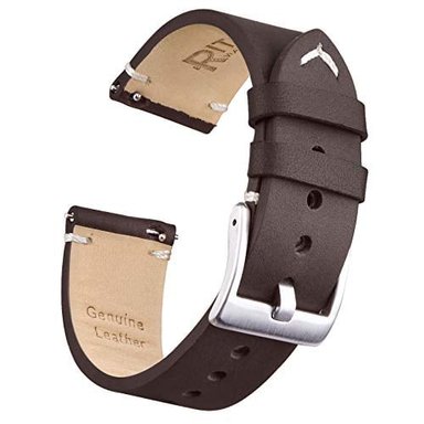 RITCHE - CORREA DE CUERO DE LIBERACIÓN RÁPIDA PARA RELOJ CUERO DE GRANO SUPERIOR 18 19 20 21 22 23 O 24MM