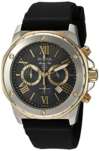 RELOJ BULOVA HOMBRE ANÁLOGO 98B277 CORREA NEGRO 24 ACERO INOXIDABLE SILICONA CUARZO
