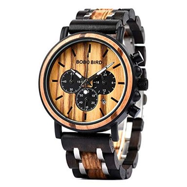 COLLAR BOBO BIRD WBRU7615-PARENT RELOJ MADERA HOMBRE LUJO LIGERO CON PANTALLA MULTIFUNCIONAL