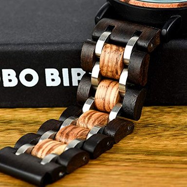 COLLAR BOBO BIRD WBRU7615-PARENT RELOJ MADERA HOMBRE LUJO LIGERO CON PANTALLA MULTIFUNCIONAL - 4