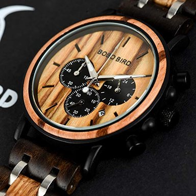 COLLAR BOBO BIRD WBRU7615-PARENT RELOJ MADERA HOMBRE LUJO LIGERO CON PANTALLA MULTIFUNCIONAL - 5