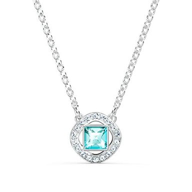 SWAROVSKI WOMEN'S ANGELIC SQUARE CRYSTAL JEWELRY COLLECTION PINK CRYSTALS BLUE CRYSTALS (AMAZON EXCLUSIVE)