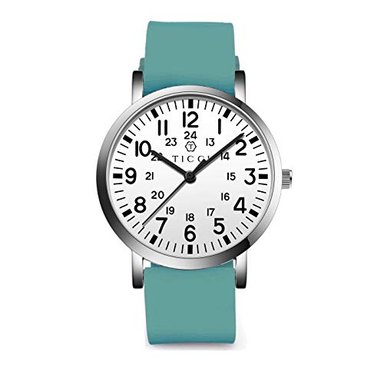 RELOJ GLOBAL SHOPEX UNISEX TICCI CUARZO NÚMEROS ARÁBIGOS ESFERA FÁCIL LECTURA CORREA SILICONA IMPERMEABLE
