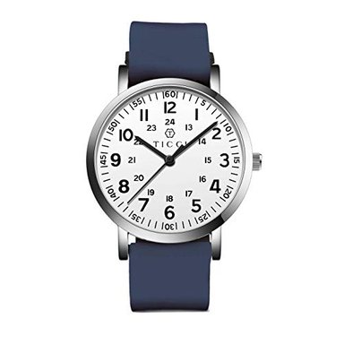 RELOJ GLOBAL SHOPEX UNISEX TICCI CUARZO NÚMEROS ARÁBIGOS ESFERA FÁCIL LECTURA CORREA SILICONA IMPERMEABLE