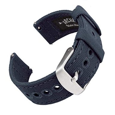ARCHER WATCH STRAPS - BANDAS DE REPUESTO PARA RELOJ DE LIBERACIÓN RÁPIDA DE LONA VARIOS COLORES 45/64IN25/32IN 0.86IN