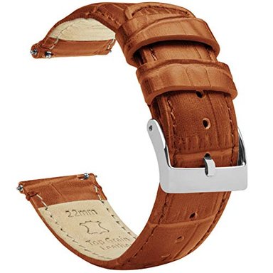 RELOJ BARTON UNISEX GRANO COCODRILO CORREA PIEL LIBERACIÓN RÁPIDA ELIGE EL LA LONGITUD ANCHO 5 8