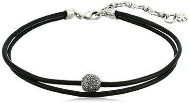 GARGANTILLA LUCKY BRAND PIEL LA MARCA PLATEADO TALLA ÚNICA