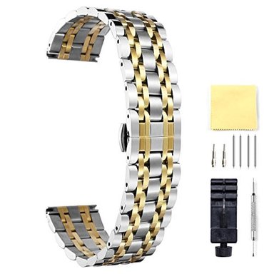 RELOJ BINLUN UNISEX STAINLESS STEEL BAND REPLACEMENT 6 SILVER BLACK ROSE GOLD