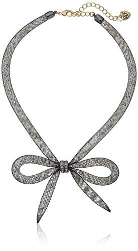 BETSEY JOHNSON COLLAR DE LAZO DE MALLA 16.0IN + 3.0IN EXTENSOR